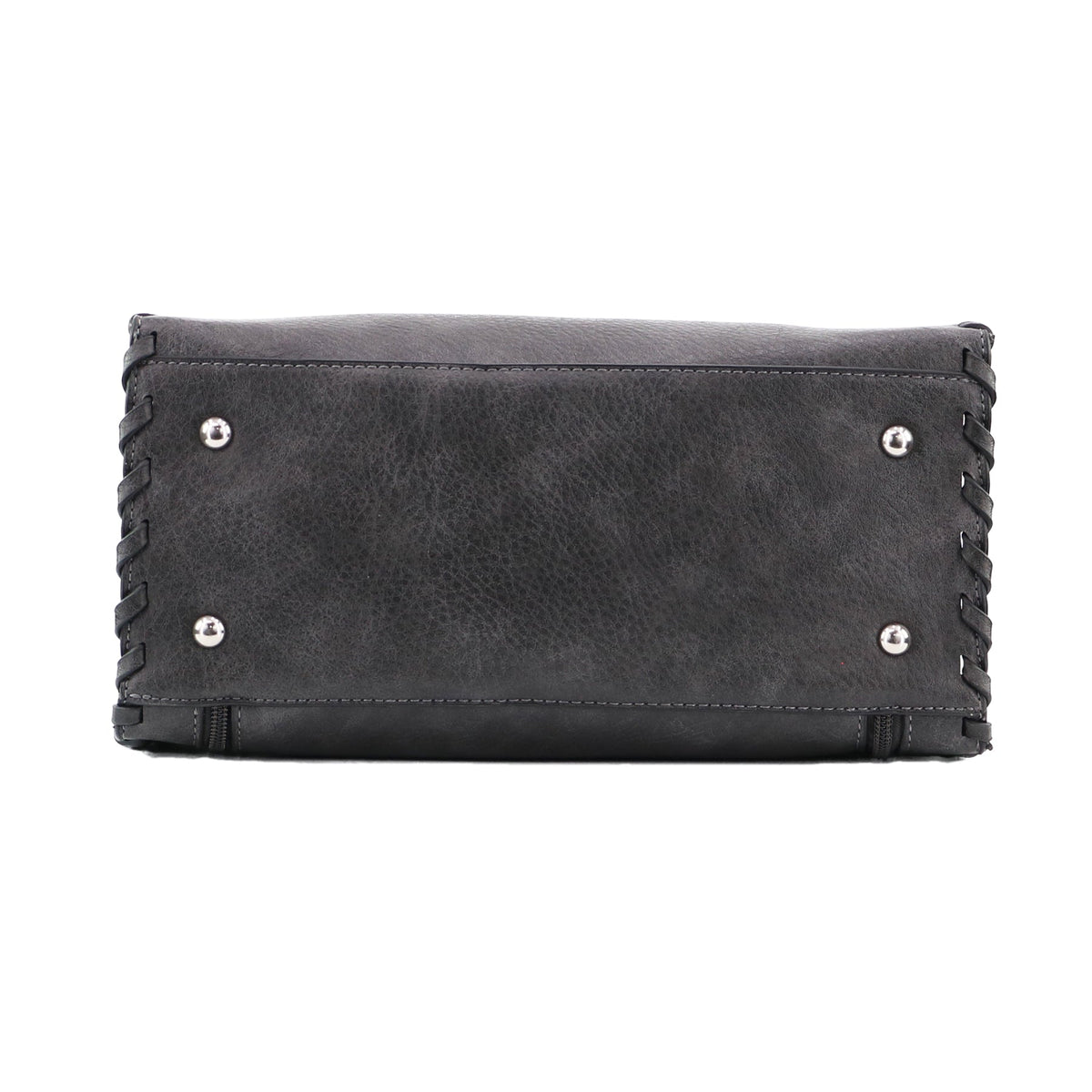 Concealed Carry Crossbody Ann Satchel in Gray – bottom view
