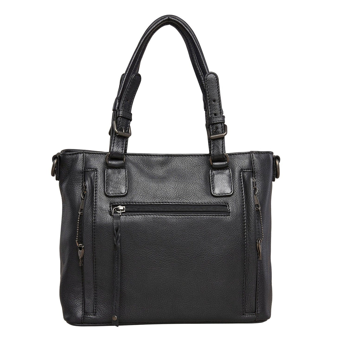 Concealed Carry Bailey Leather Satchel in Cognac – back view