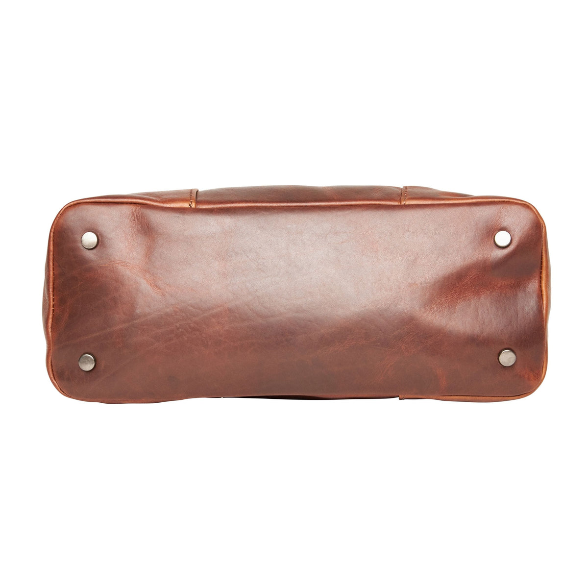 Peyton Leather Concealed Carry Tote in Cognac – bottom view