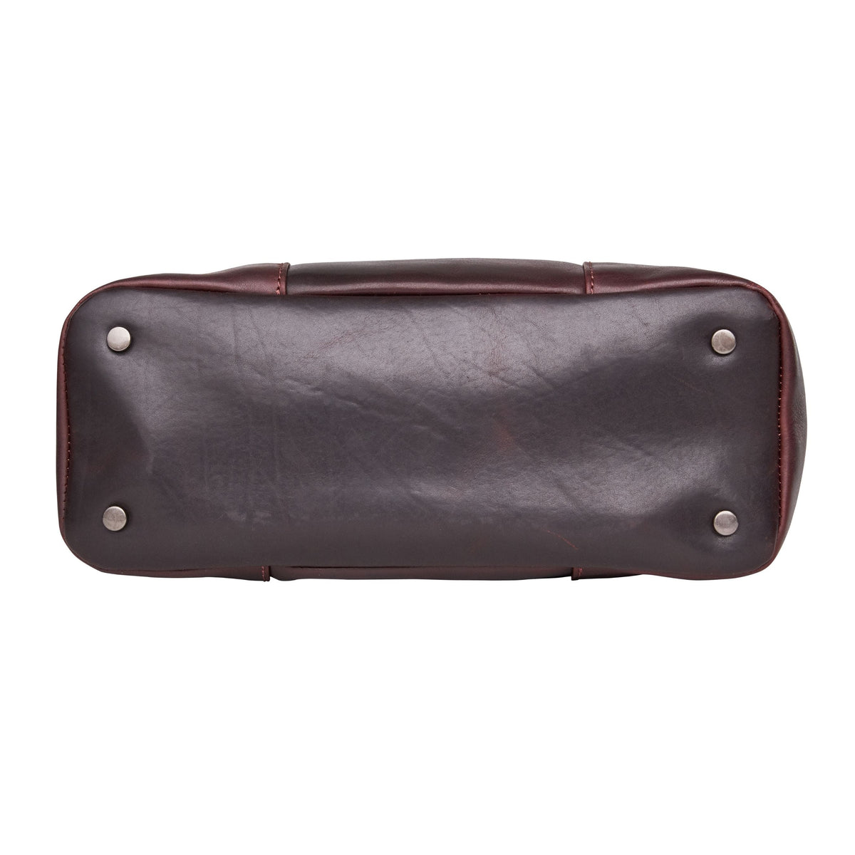 Peyton Leather Concealed Carry Tote in Dark Mahogany – bottom view