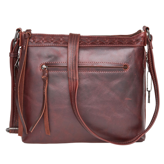 Faith Concealed Carry Crossbody in Dark Mahogany – front view