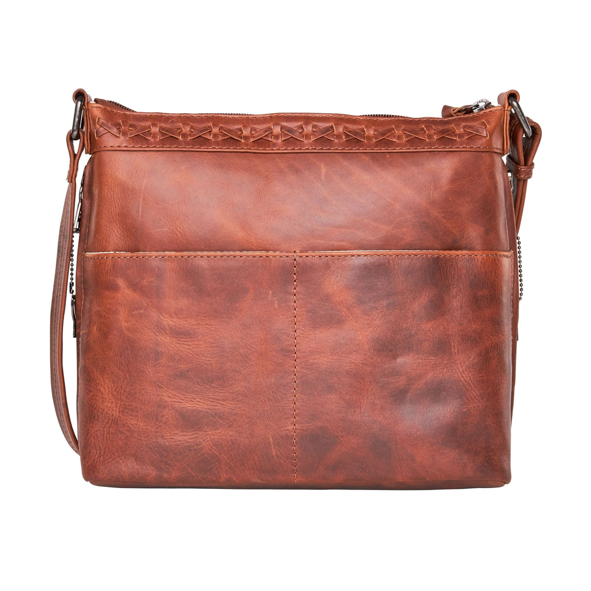 Faith Concealed Carry Crossbody in Cognac – back view