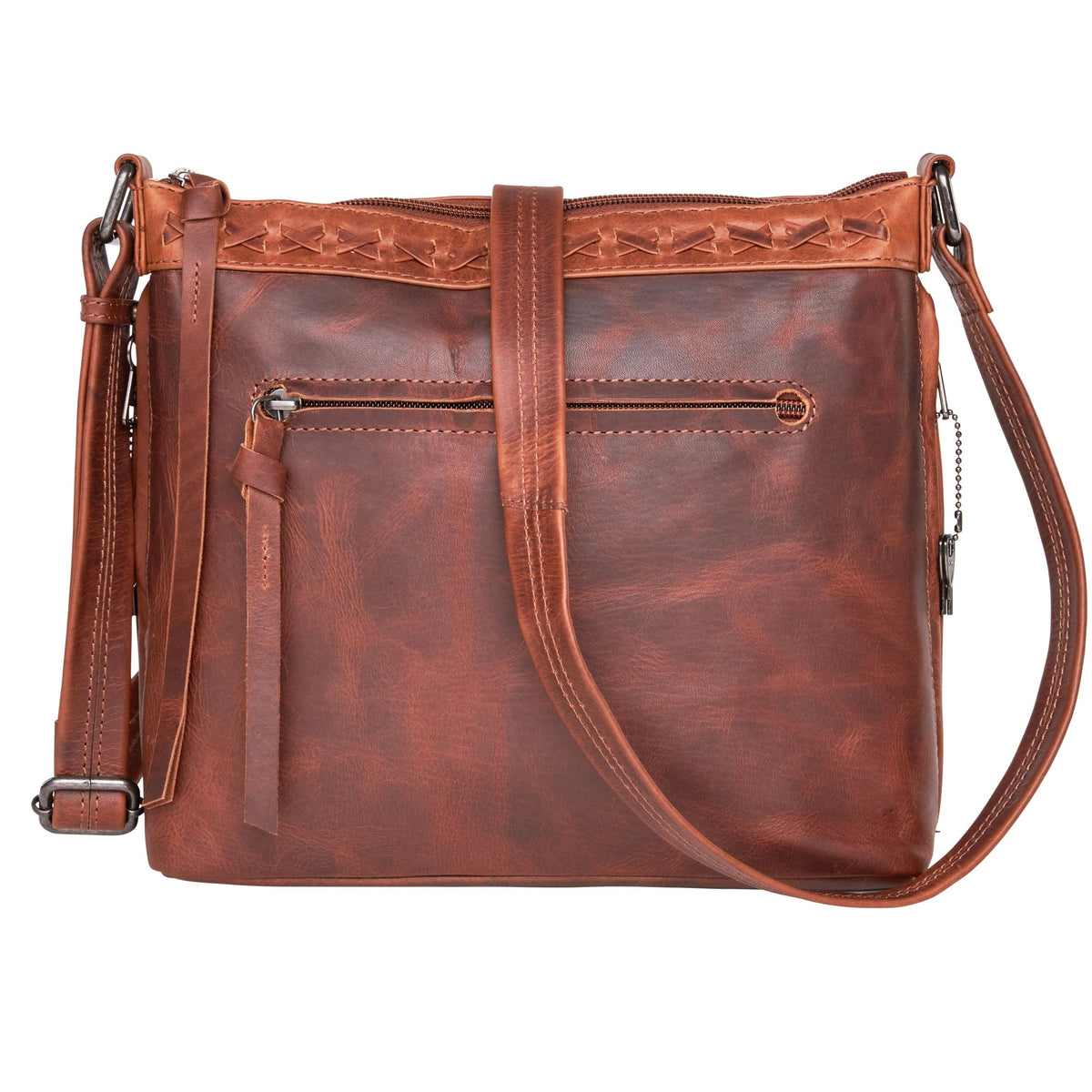 Faith Concealed Carry Crossbody in Cognac – front view