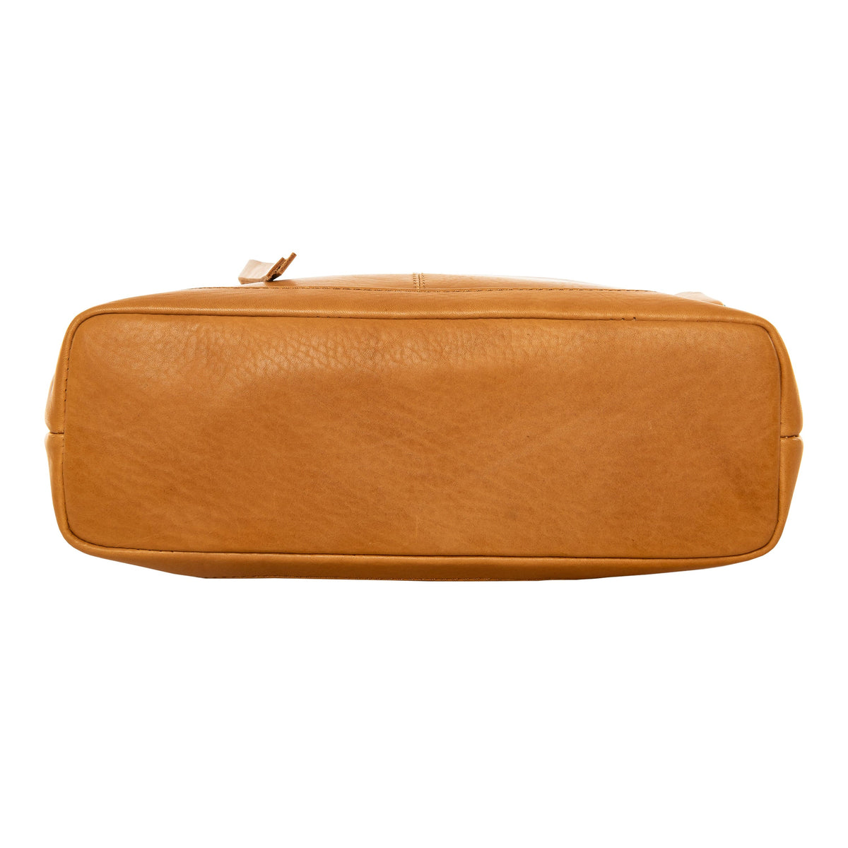 Concealed Carry Blake Leather Crossbody in Caramel – bottom view
