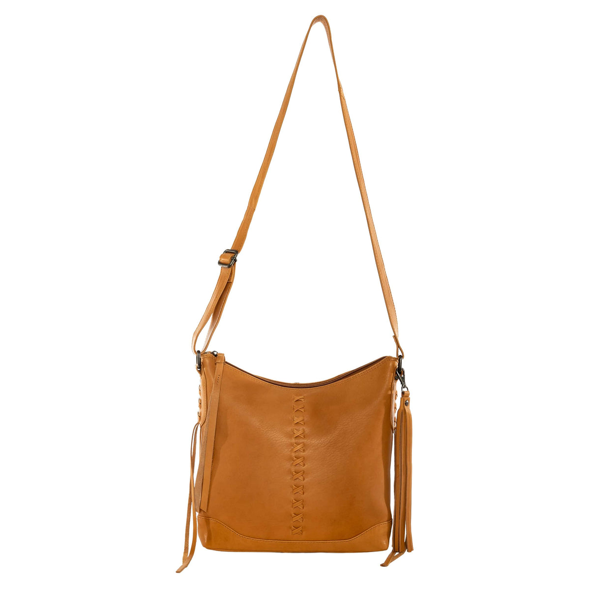 Concealed Carry Blake Leather Crossbody in Caramel – additional view 1