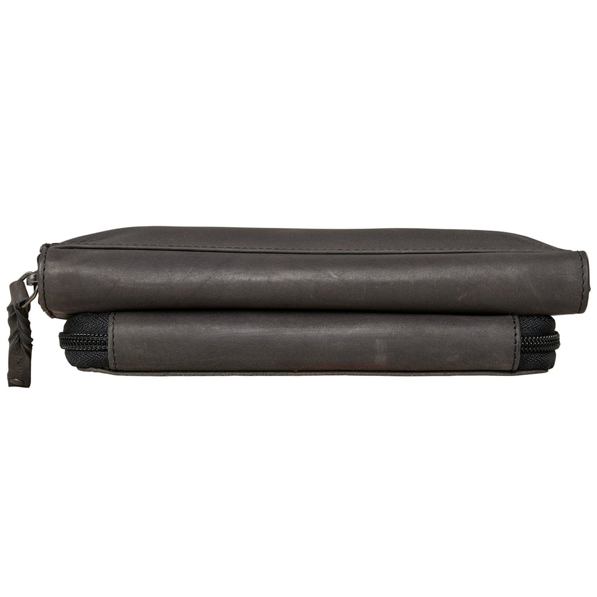 Concealed Carry Millie Leather Crossbody Organizer in Dusty Black – bottom view