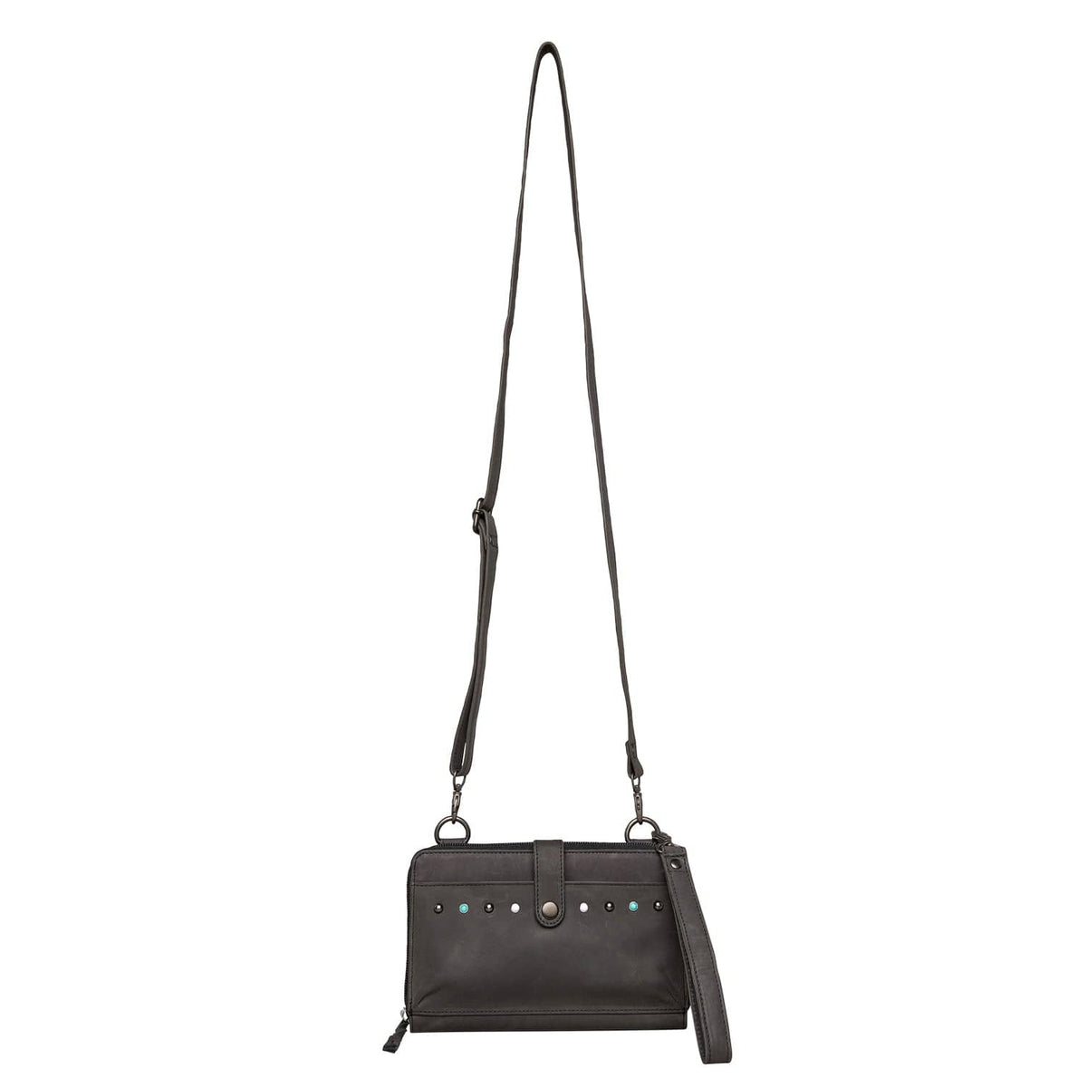 Concealed Carry Millie Leather Crossbody Organizer in Dusty Black – additional view 1