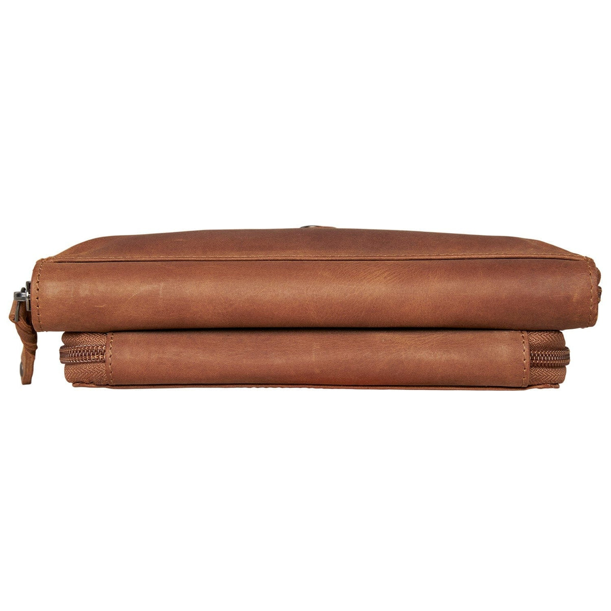 Concealed Carry Millie Leather Crossbody Organizer in Dusty Black – bottom view 2