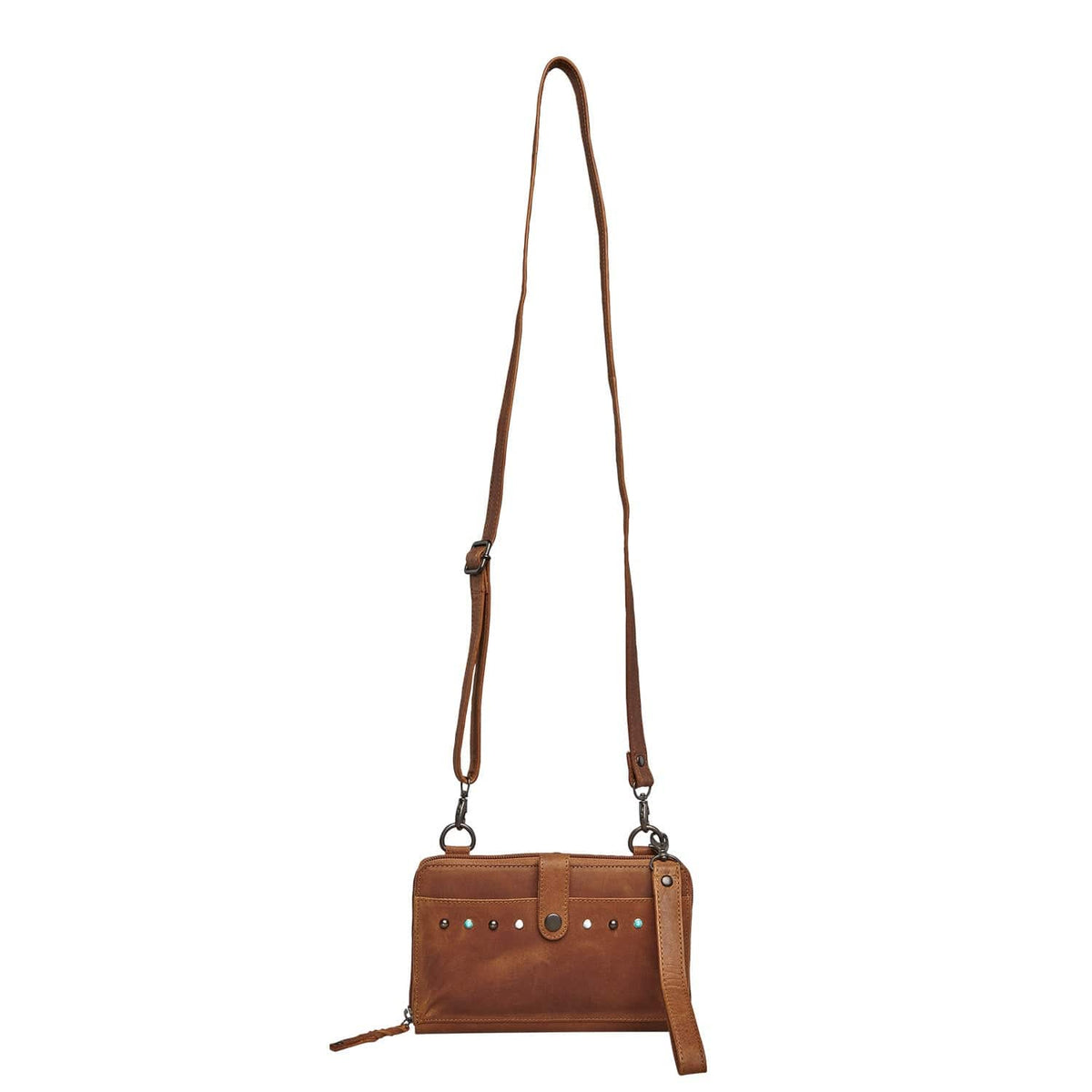 Concealed Carry Millie Leather Crossbody Organizer in Dusty Black – additional view 4