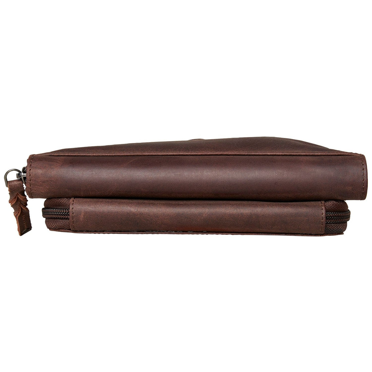 Concealed Carry Millie Leather Crossbody Organizer in Cognac – bottom view