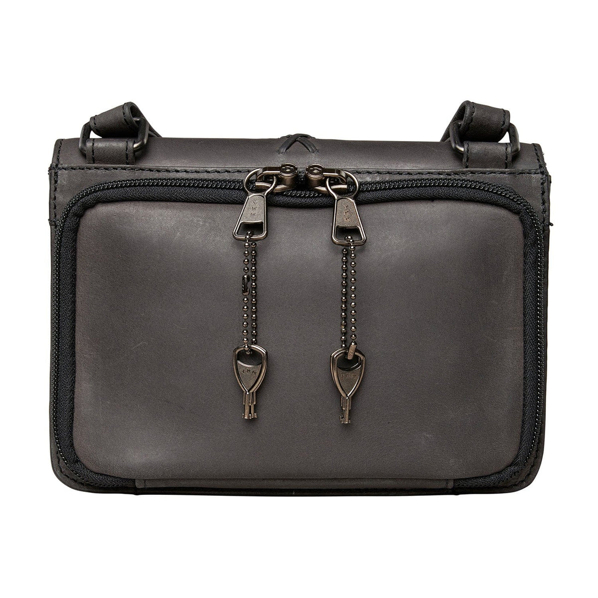 Concealed Carry Jolene Leather Crossbody Organizer in Cognac – back view 2