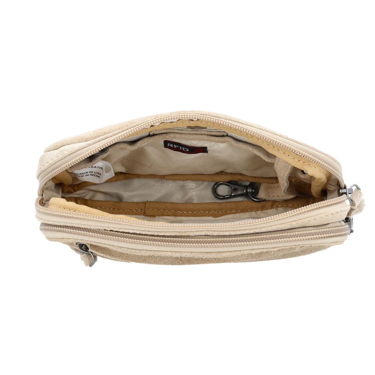 Concealed Carry Kailey Leather Fanny Pack/Sling in Cognac – interior view 2