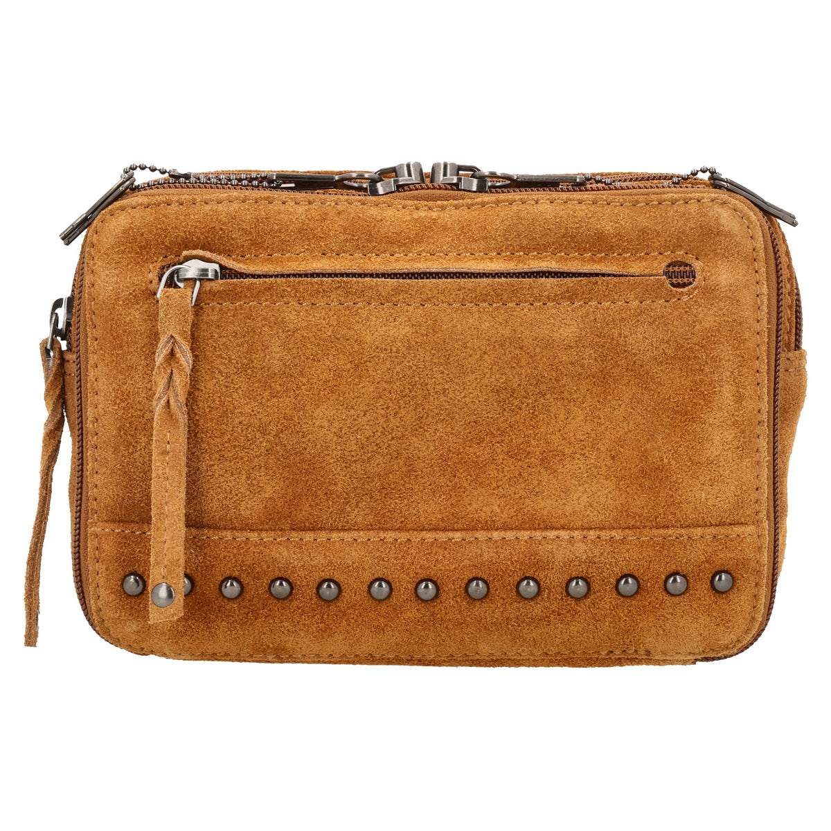 Concealed Carry Kailey Leather Fanny Pack/Sling in Dark Brown Suede – additional view 1
