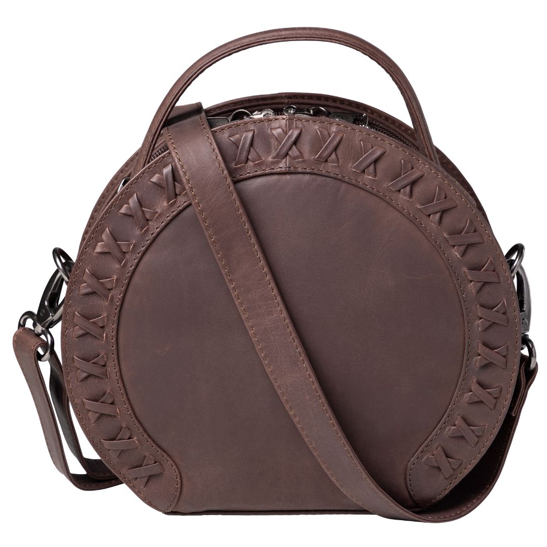 Concealed Carry Oaklee Crossbody Organizer in Mahogany – front view