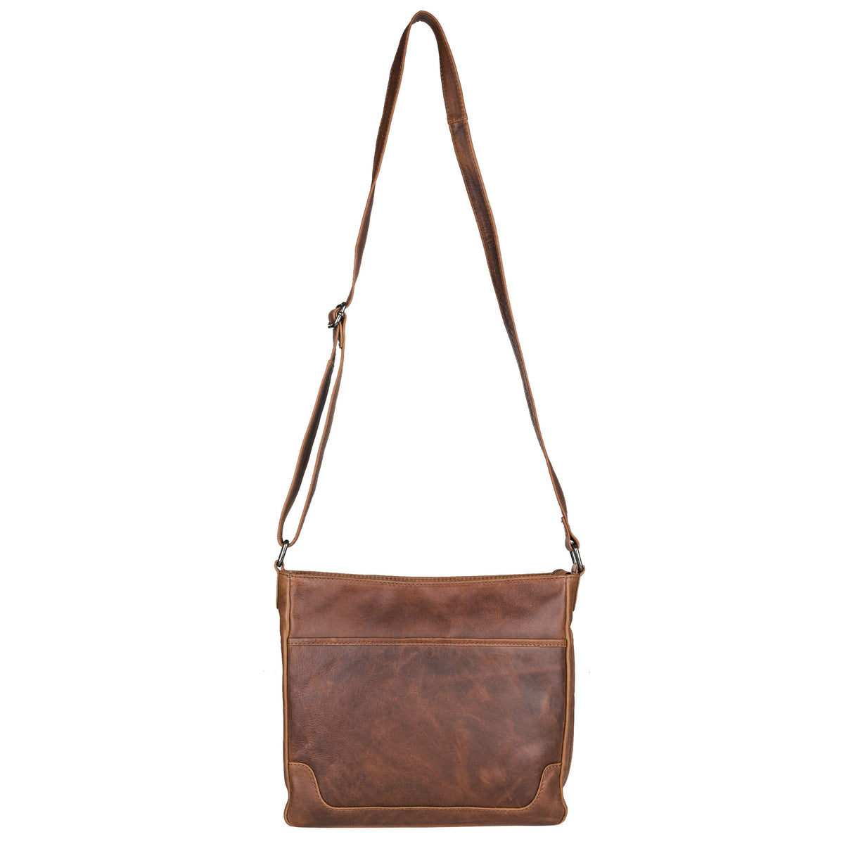 Concealed Carry Lydia Leather Crossbody in Cognac – front view 2