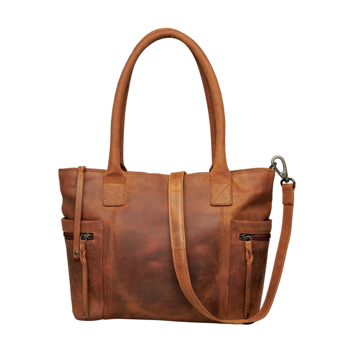 Concealed Carry Emerson Satchel in Gray – strap detail