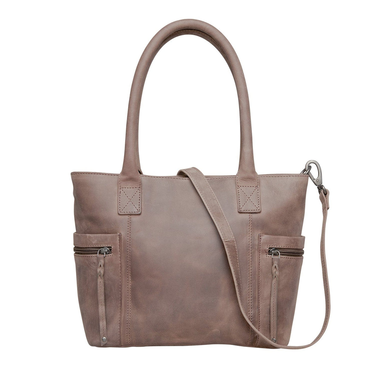 Concealed Carry Emerson Satchel in Gray – front view