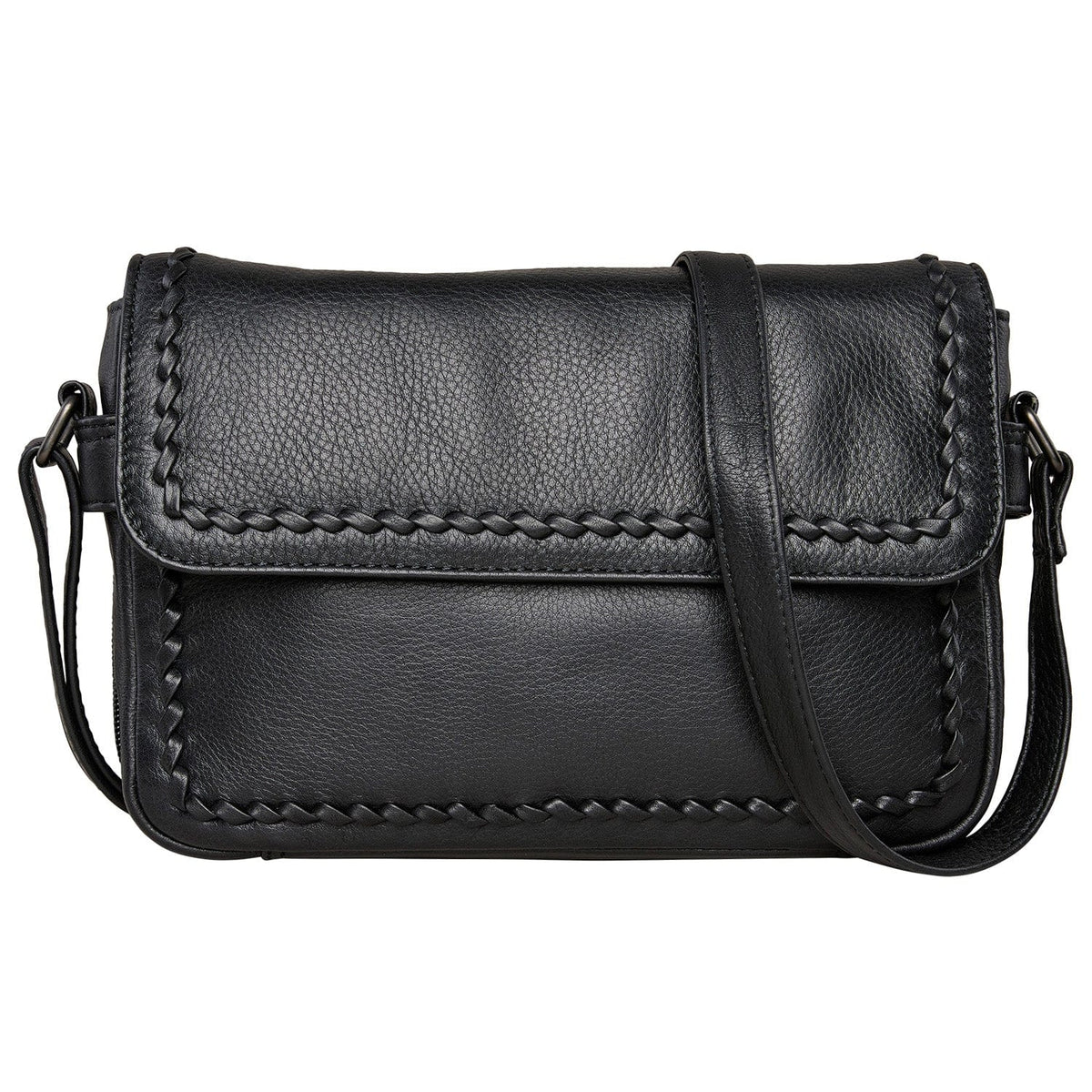 Concealed Carry Parker Leather Crossbody – front view