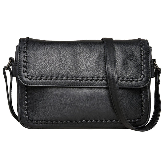 Concealed Carry Parker Leather Crossbody – front view