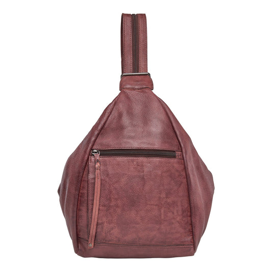 Concealed Carry Marley Backpack in Bordo – front view