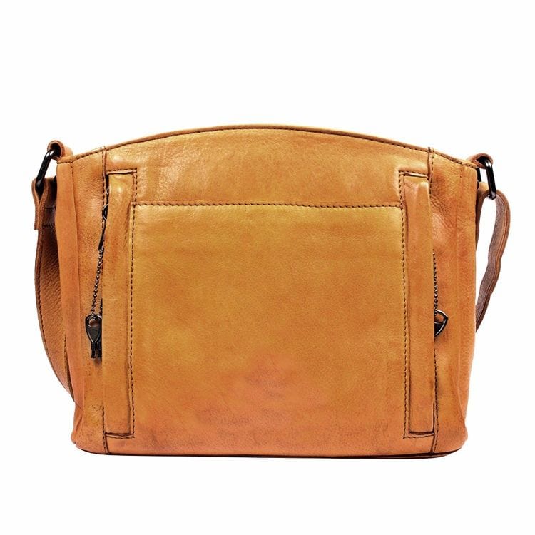 Concealed Carry Autumn Crossbody in Mustard – concealment pocket 2