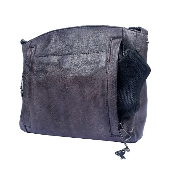 Concealed Carry Autumn Crossbody in Gray – concealment pocket 4