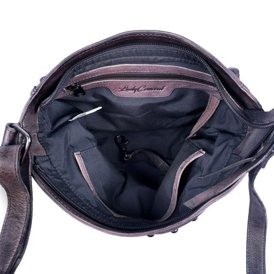 Concealed Carry Autumn Crossbody in Gray – concealment pocket 6