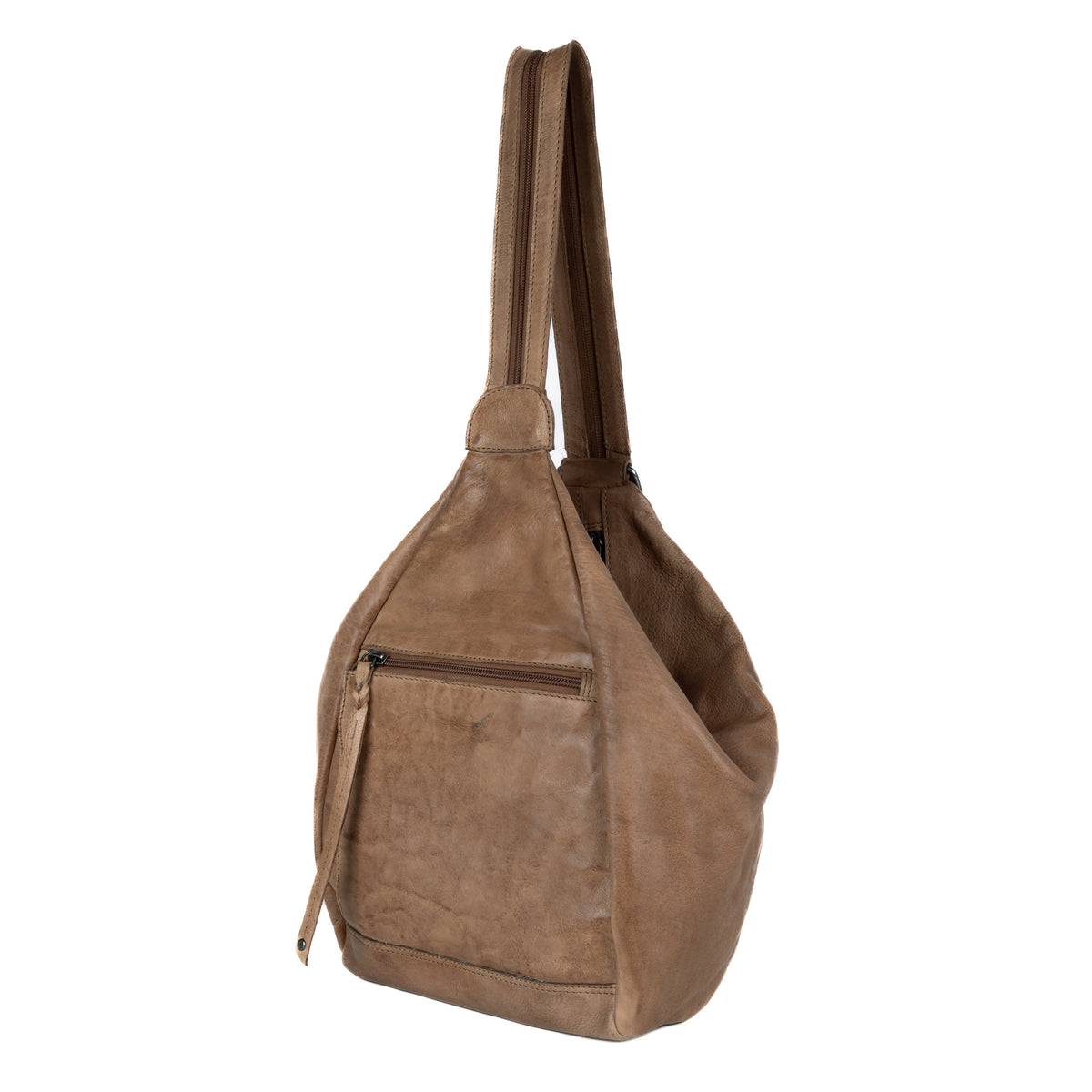 Concealed Carry Marley Backpack in Light Cognac – side view