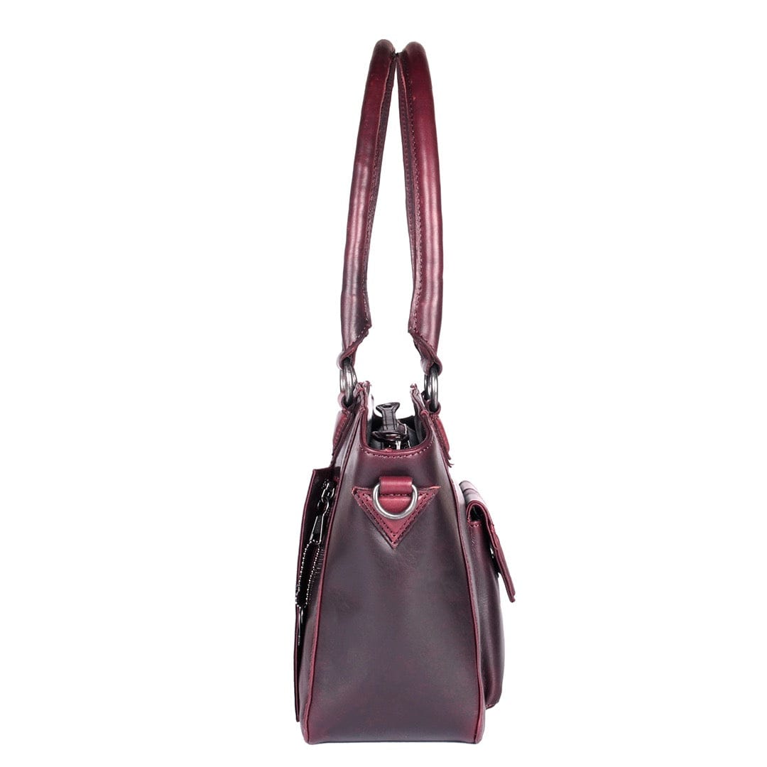 Concealed Carry Aubrey Leather Satchel – concealment pocket