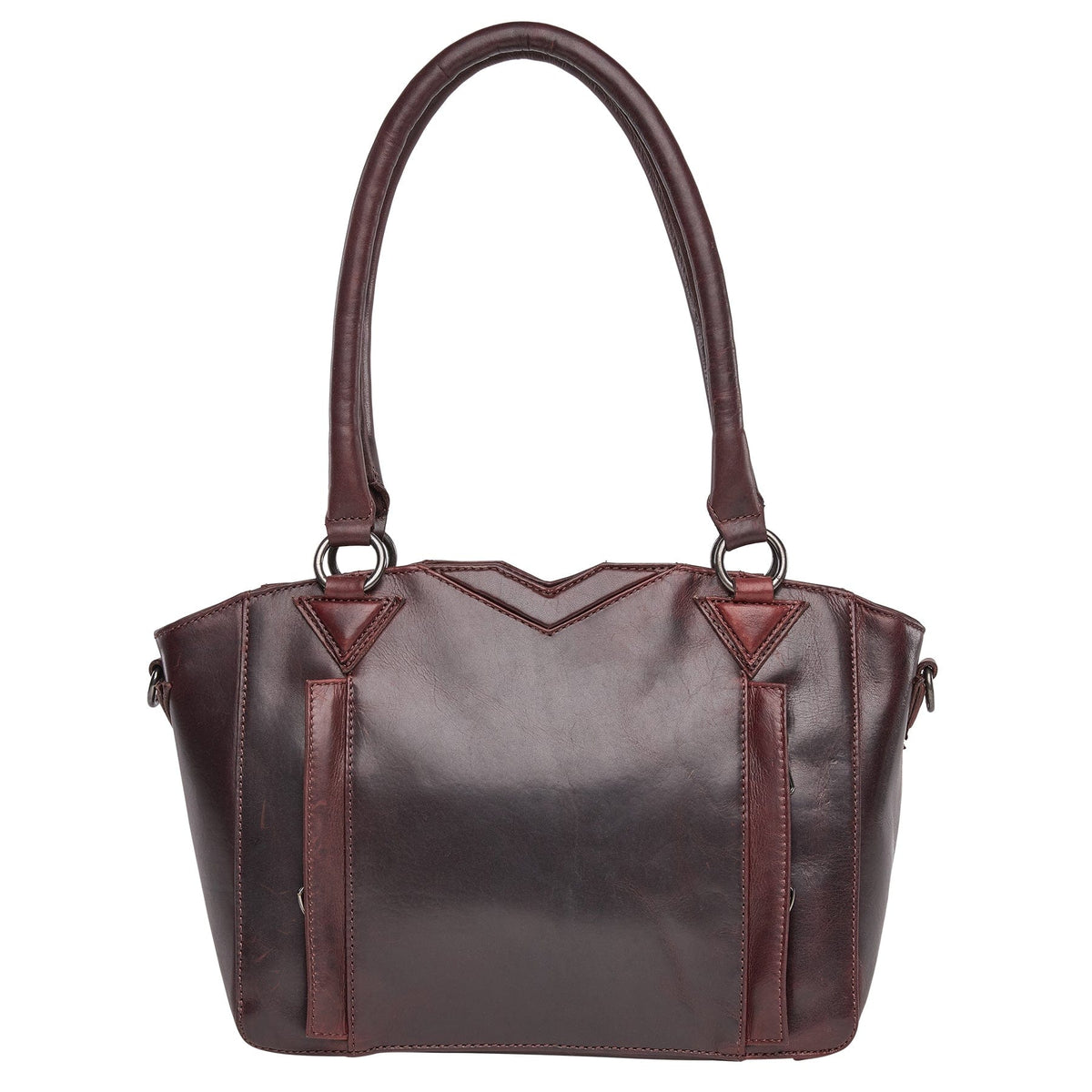 Concealed Carry Aubrey Leather Satchel – back view