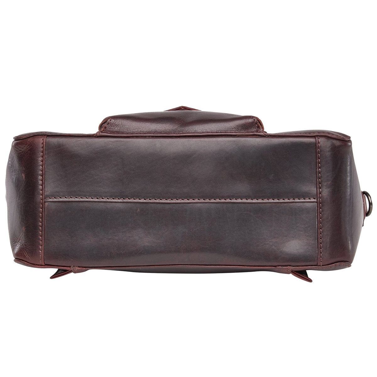 Concealed Carry Aubrey Leather Satchel – bottom view