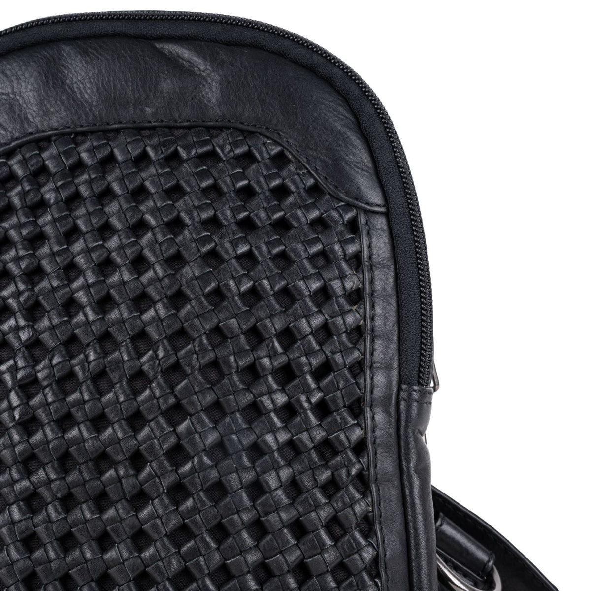 Concealed Carry Bristol Sling Leather Backpack in Black – additional view 3