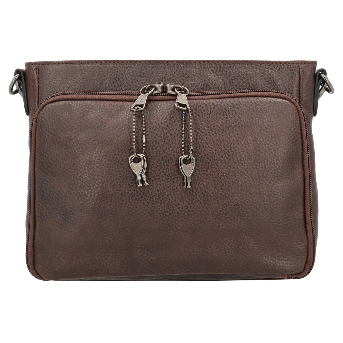 Concealed Carry Zoe Leather Crossbody in Cognac – back view