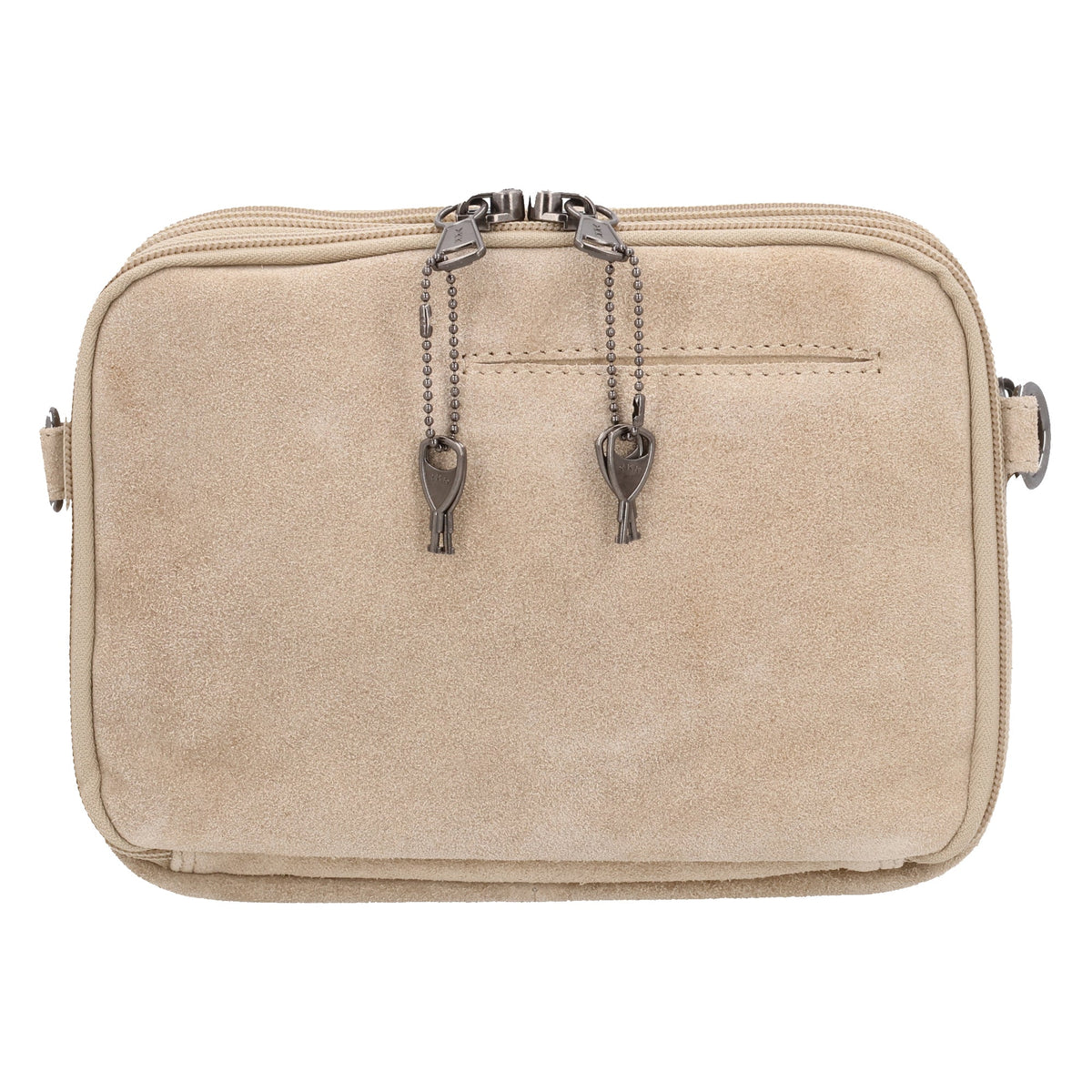 Concealed Carry Hadley Suede Crossbody in Sand – back view