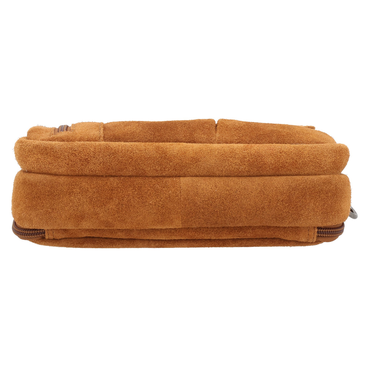 Concealed Carry Hadley Suede Crossbody in Chestnut – bottom view