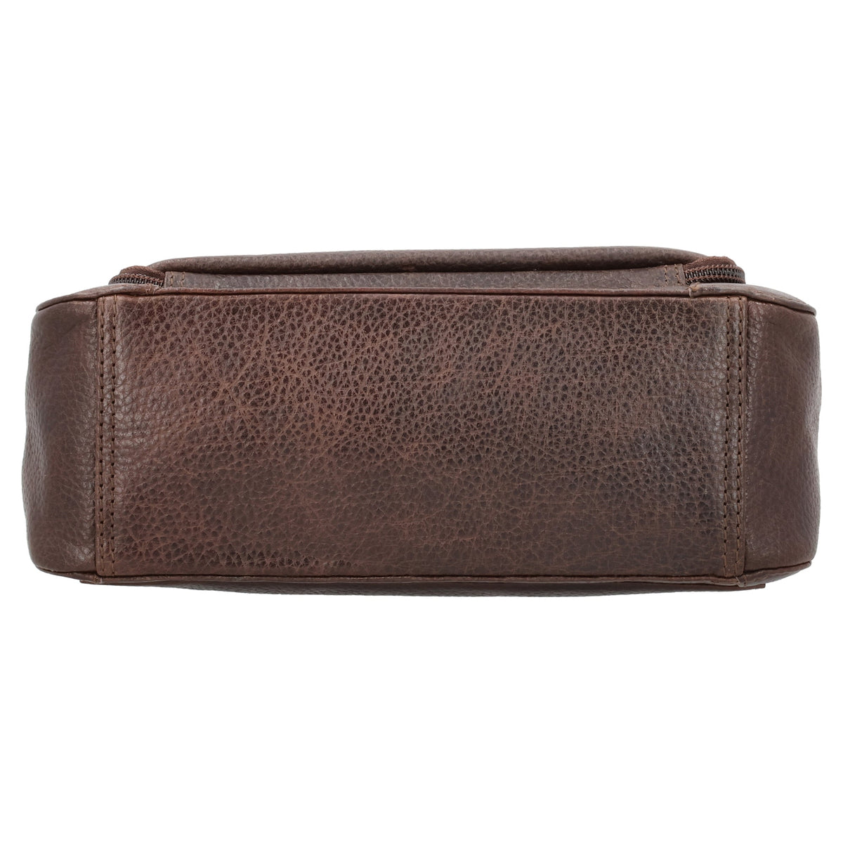 Concealed Carry Leah Buffalo Leather Crossbody with Wallet in Dark Brown – bottom view
