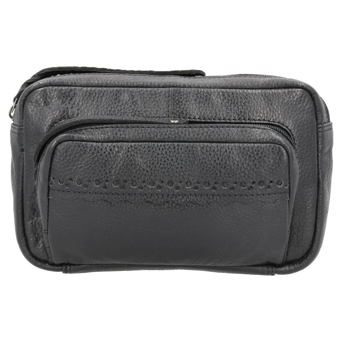 Concealed Carry Laney Buffalo Belt Bag in Black – front view
