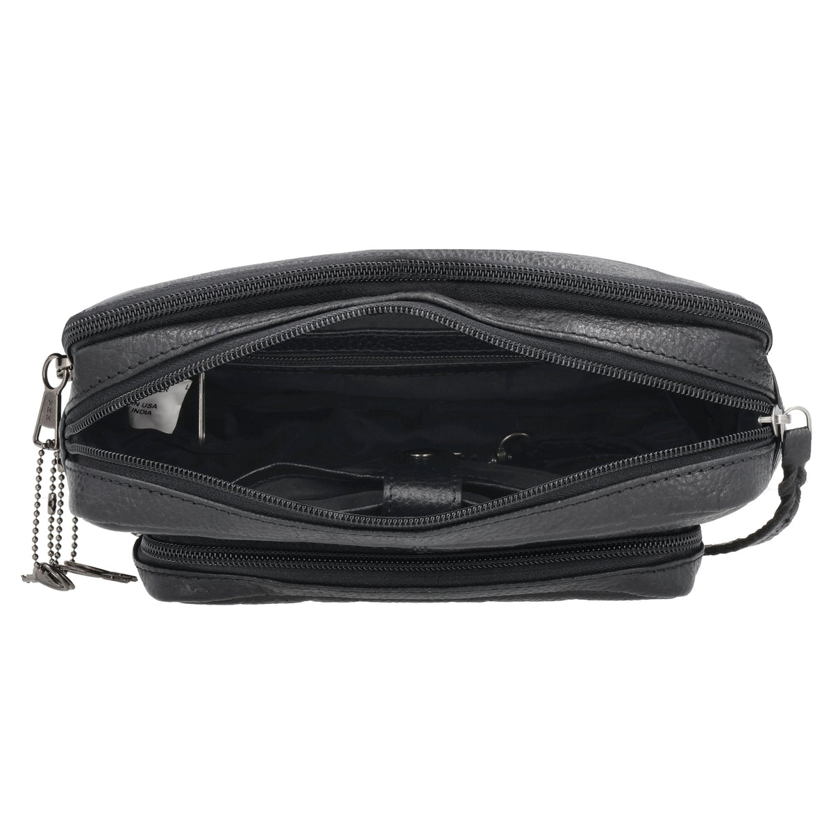 Concealed Carry Laney Buffalo Belt Bag in Black – interior view