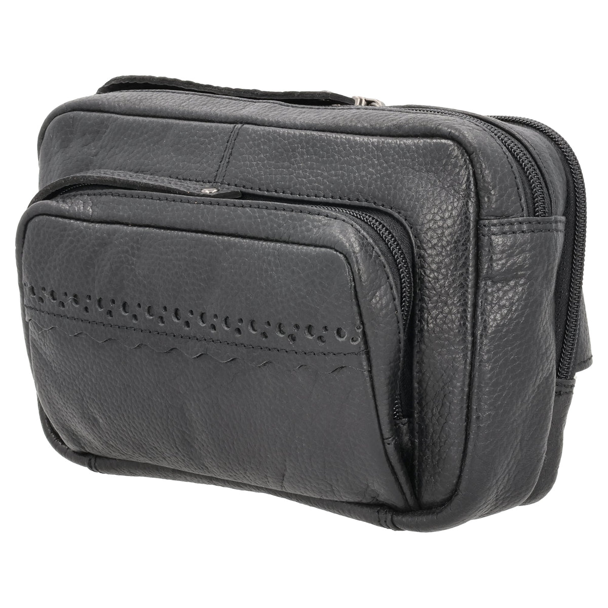 Concealed Carry Laney Buffalo Belt Bag in Black – side view