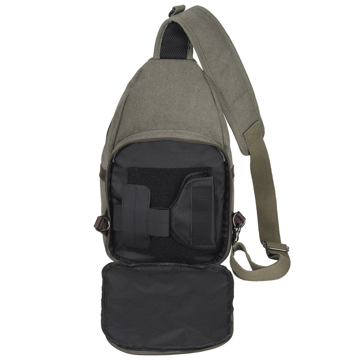 Concealed Carry Colt Canvas Sling in Olive – concealment pocket