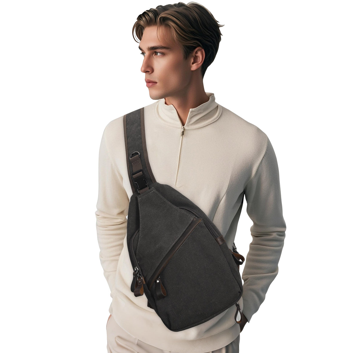Concealed Carry Colt Canvas Sling in Dark Brown – additional view 2