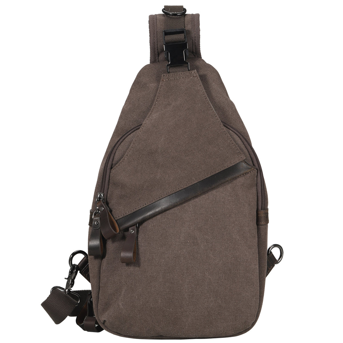 Concealed Carry Colt Canvas Sling in Dark Brown – front view