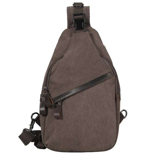 Concealed Carry Colt Canvas Sling in Dark Brown – front view