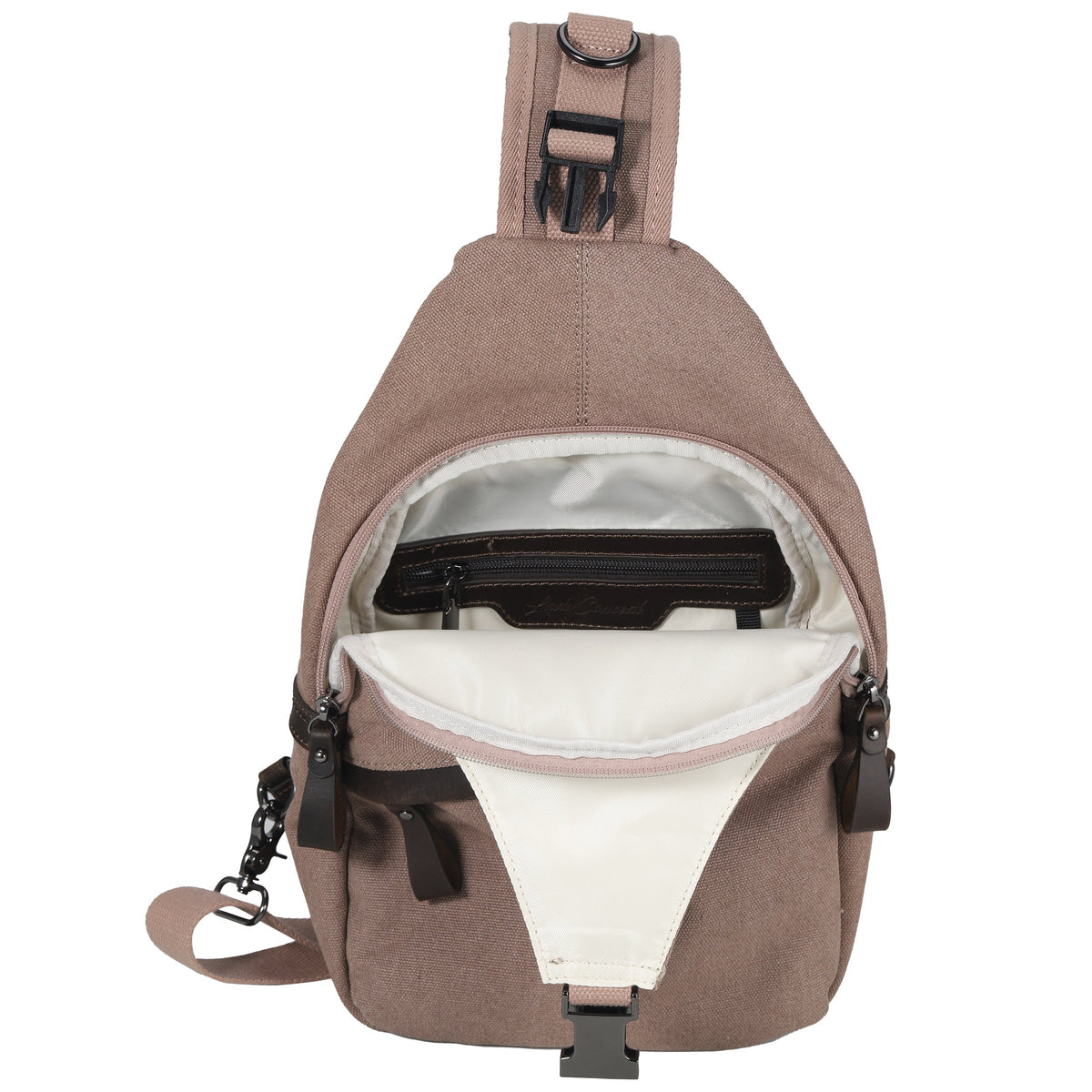 Concealed Carry Colt Canvas Sling in Light Brown – interior view
