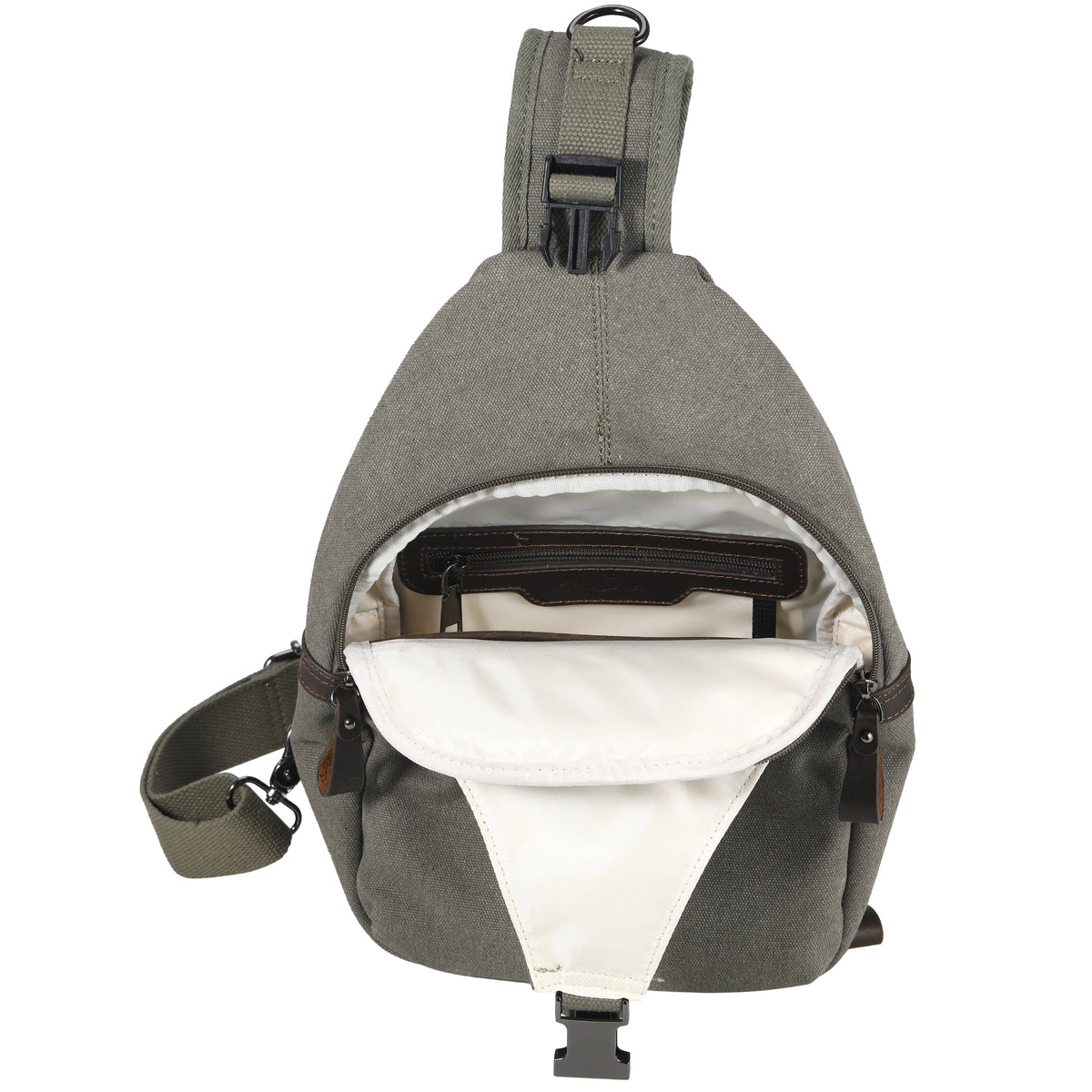 Concealed Carry Colt Canvas Sling in Olive – interior view