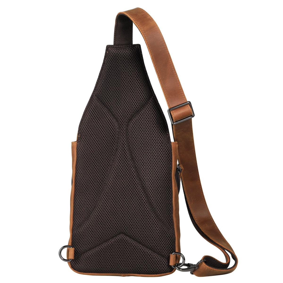 Concealed Carry Unisex Dakota Leather Sling in Cognac / Regular – back view 4