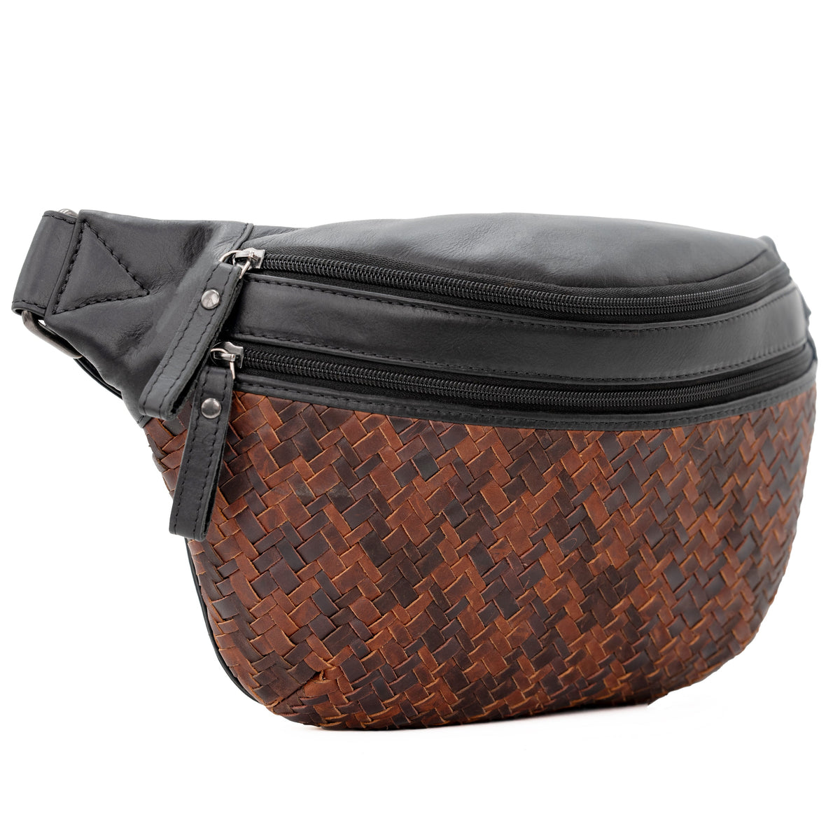 Concealed Carry Haisley Woven Magnetic Leather Sling – side view 2