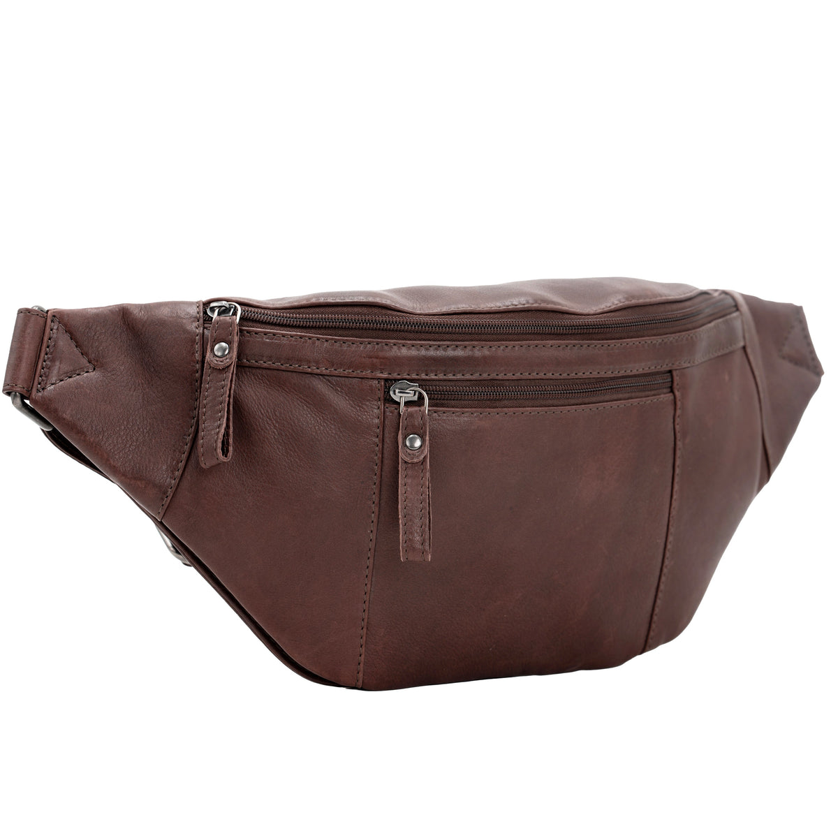 Concealed Carry Charlie Magnetic Leather Sling in Dark Brown – side view