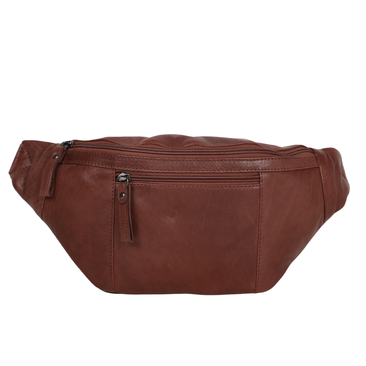 Concealed Carry Charlie Magnetic Leather Sling in Plum – front view 3