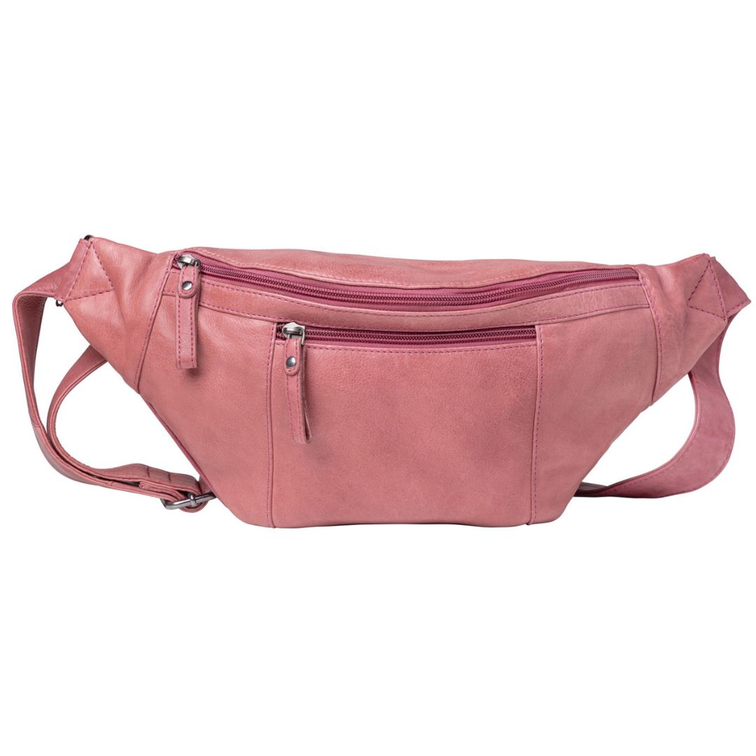 Concealed Carry Charlie Magnetic Leather Sling in Plum – front view